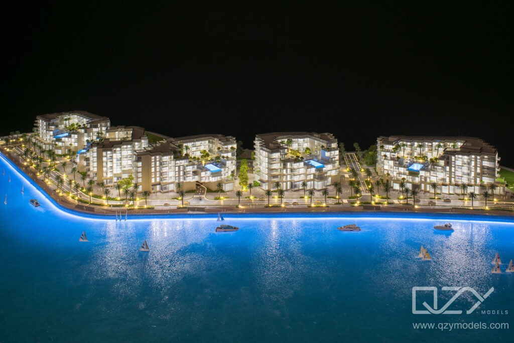 miniature model makers | Doha Les Vagues Residence - Quality Physical Model | QZY:Architecture Model Professional Maker