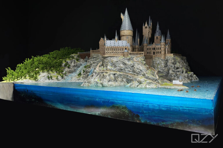 side view of the hogwarts school model