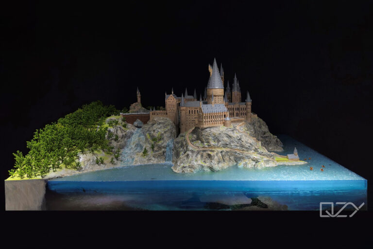 front view of the hogwarts school model